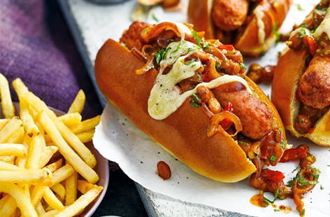 Image of "Veggie chilli dogs"