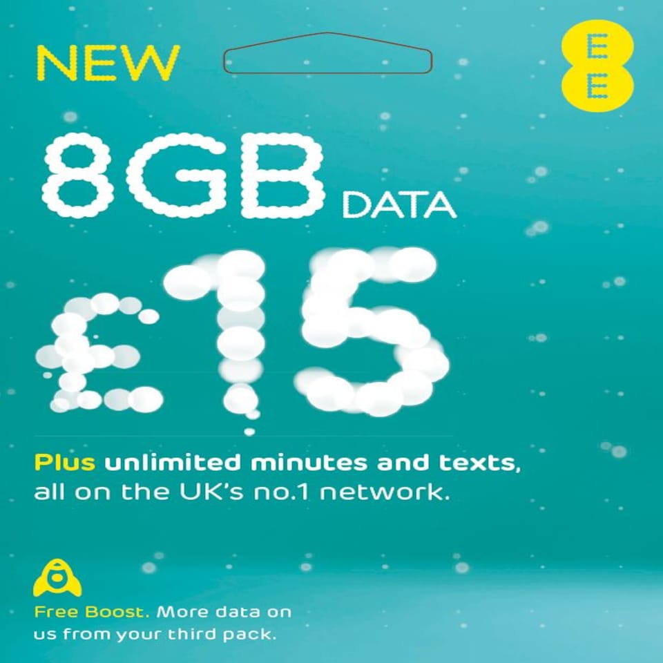 Ee £15 Refresh Pay As You Go Sim