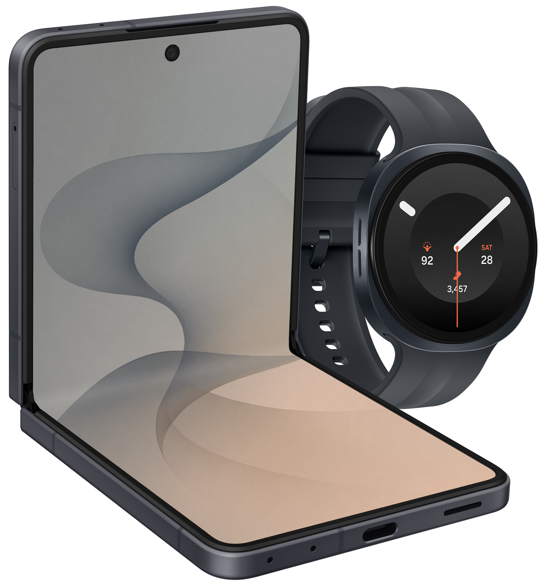 Samsung Galaxy Z Flip8 256GB with Watch9 40mm BT Graphite Bundle