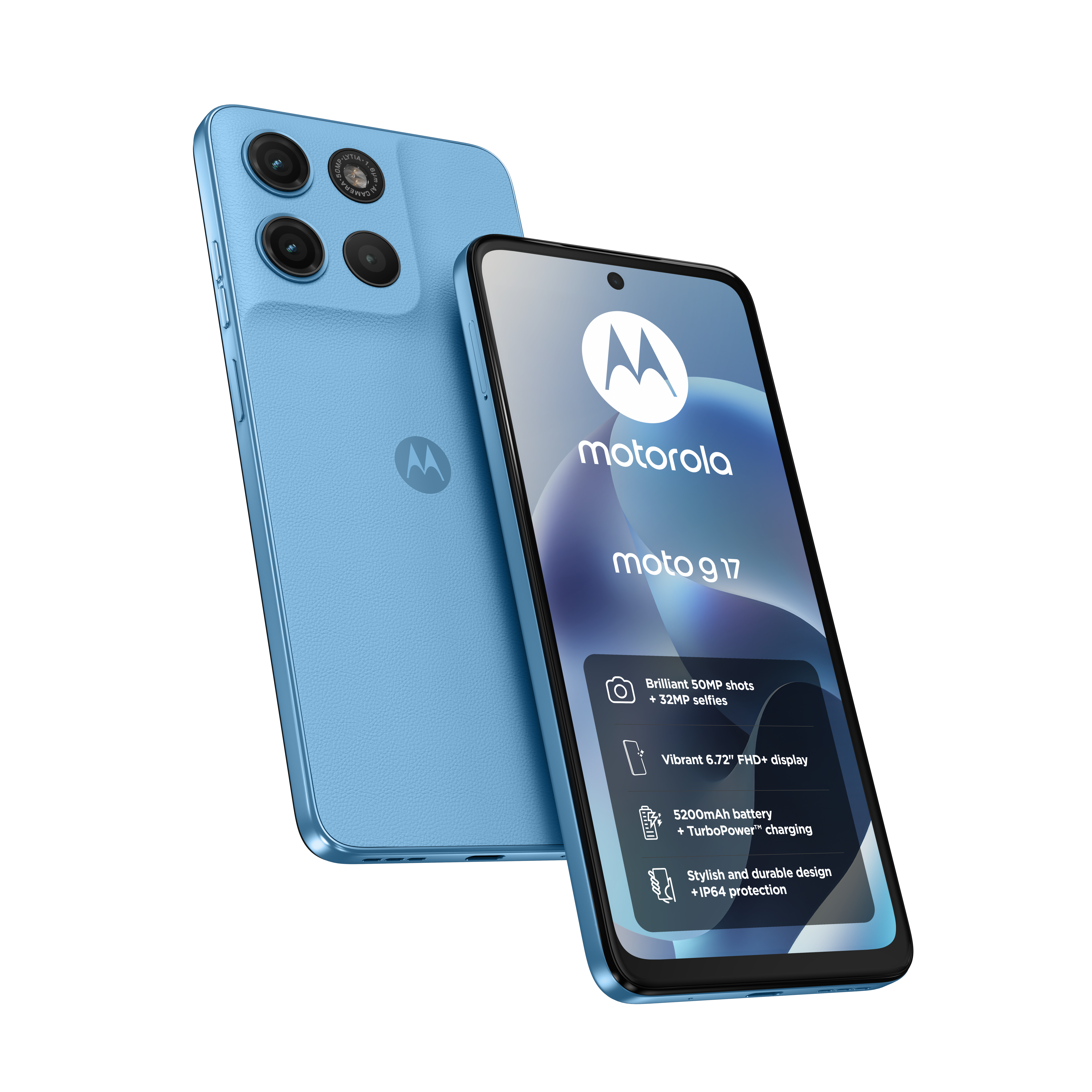 Lenovo moto g17 - PANTONE Alaskan Blue MediaTek Helio G81 Extreme Processor (2.00 GHz )/Android 15 or Later/128 GB