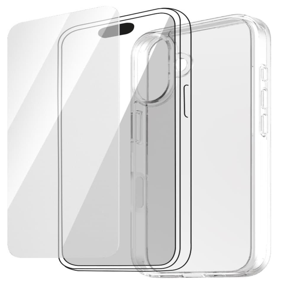 image 1 of MiTEC MiPROTECT iPhone 16 Case and Glass Bundle Clear