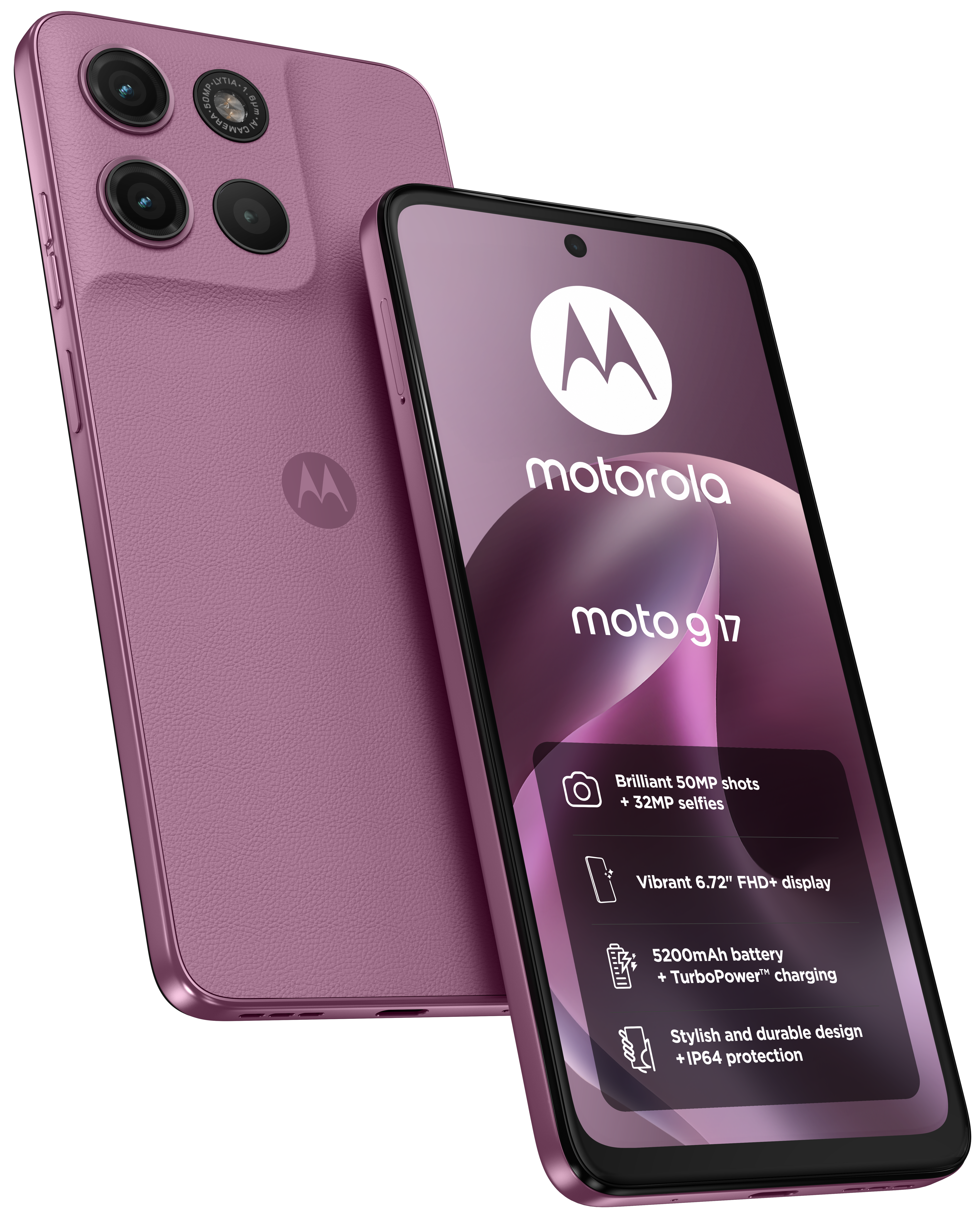 Lenovo moto g17 - PANTONE Bordeaux MediaTek Helio G81 Extreme Processor (2.00 GHz )/Android 15 or Later/128 GB