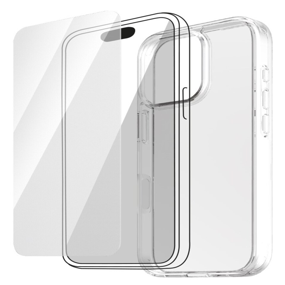 image 1 of MiTEC MiPROTECT iPhone 16 Pro Case and Glass Bundle Clear