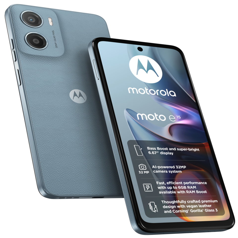 image 1 of moto e15 Misty Blue