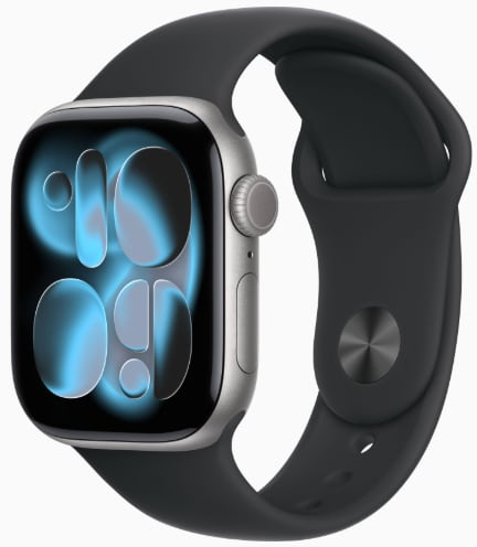 Apple Watch Series 11 GPS 42mm Space Grey Aluminium Case with Black Sport Band - S/M