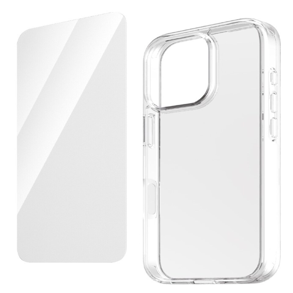 image 1 of MiTEC MiPROTECT iPhone 16 Pro Case and Glass Bundle Clear