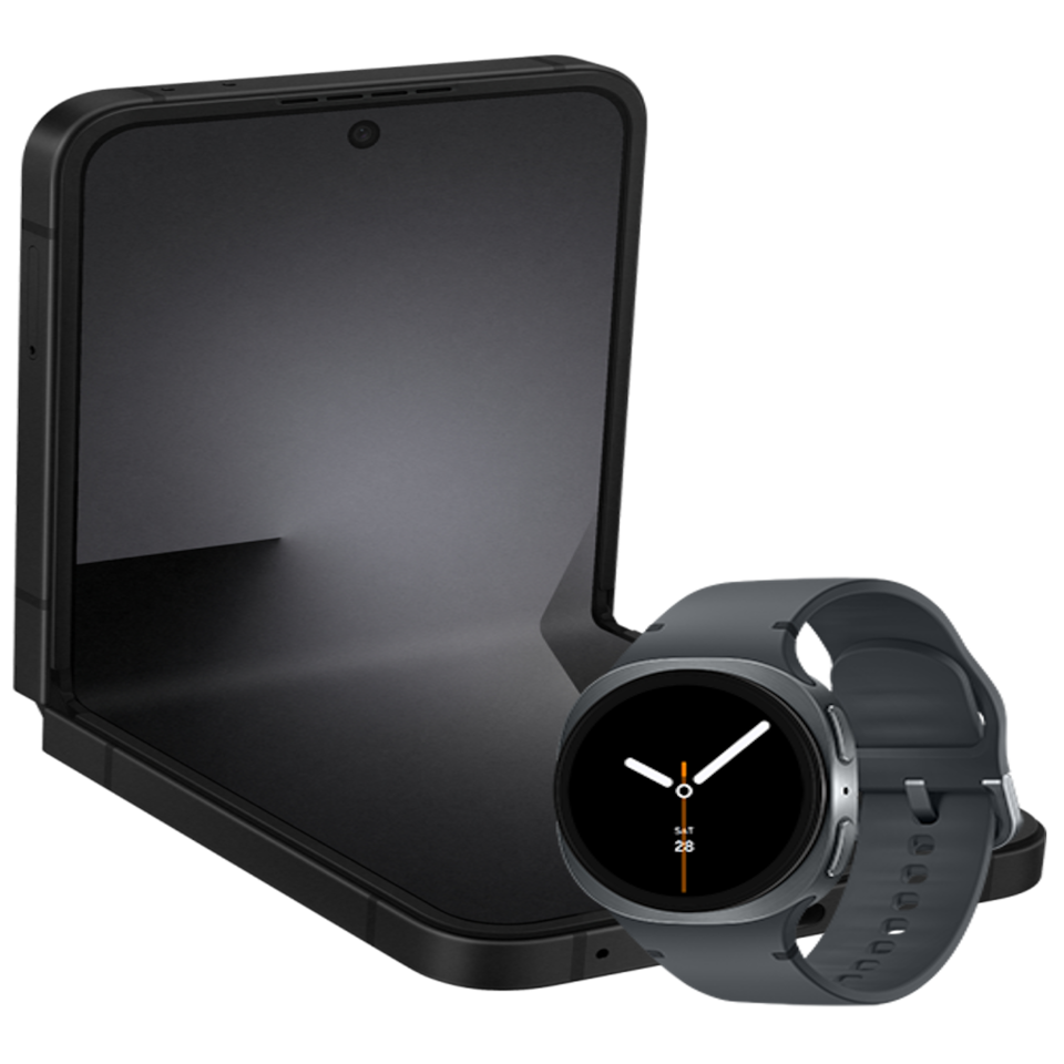 Samsung Galaxy Z Flip7 FE 128GB Black + Galaxy Watch8 40MM BT Bundle