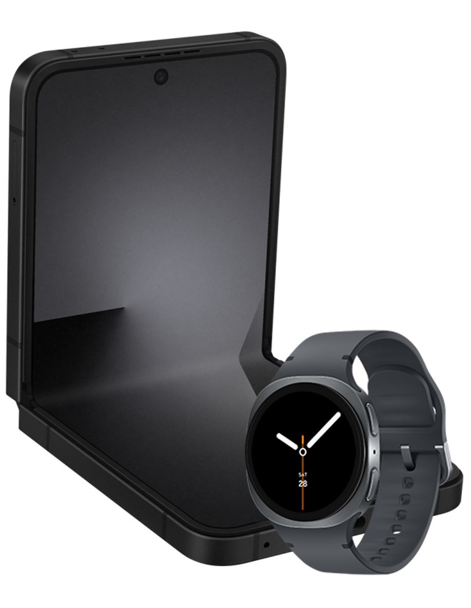 Samsung Galaxy Z Flip7 FE 128GB Black + Galaxy Watch8 40MM BT Bundle