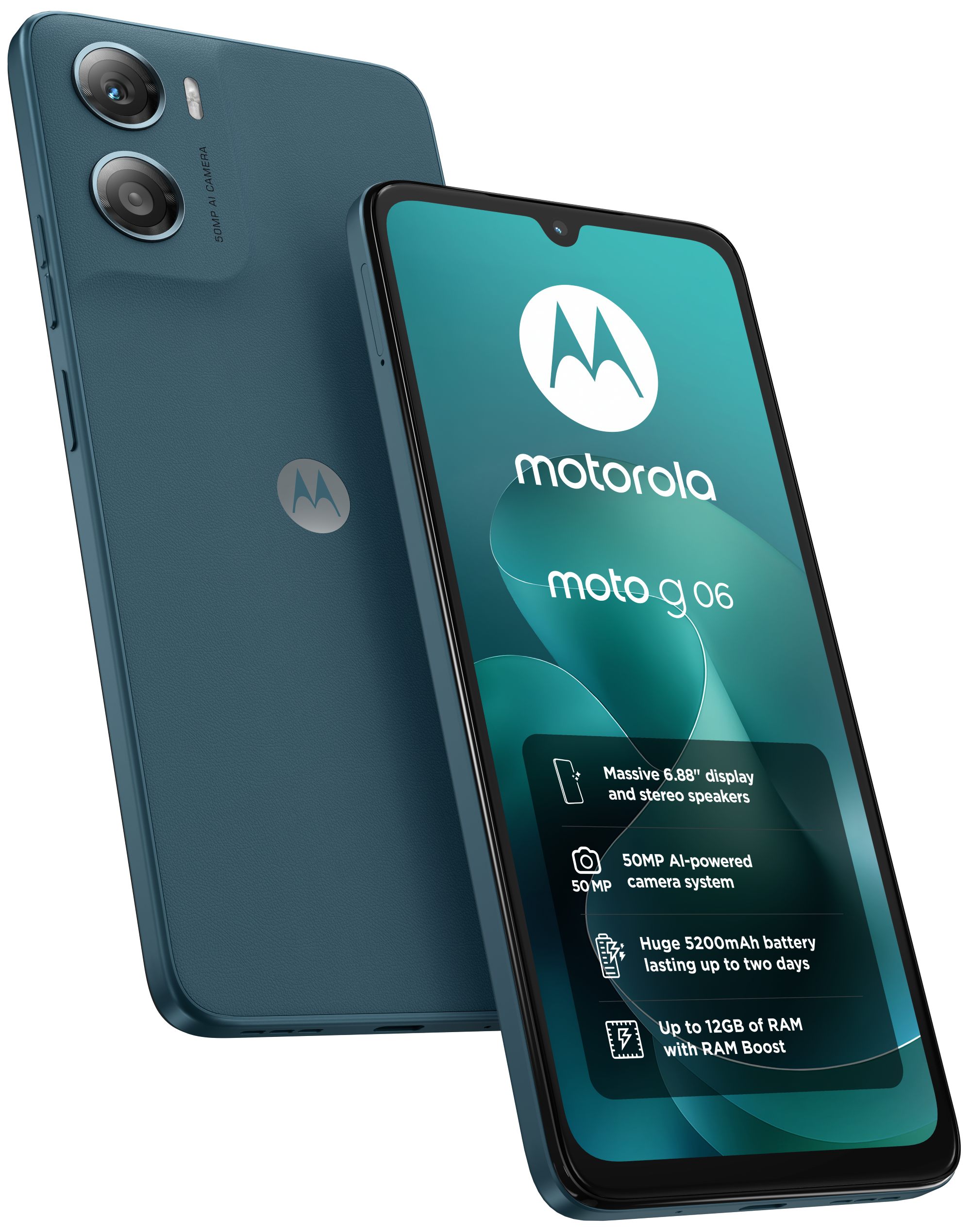 Motorola moto g06 17.5 cm (6.88") Dual SIM Android 15 4G USB Type-C 4 GB 64 GB 5200 mAh Blue